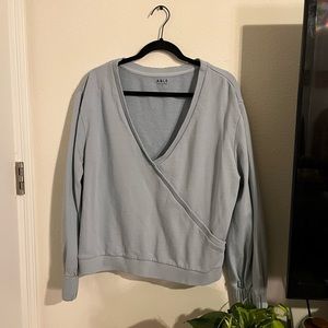 Able Balloon Sleeve Crossover Sweatshirt